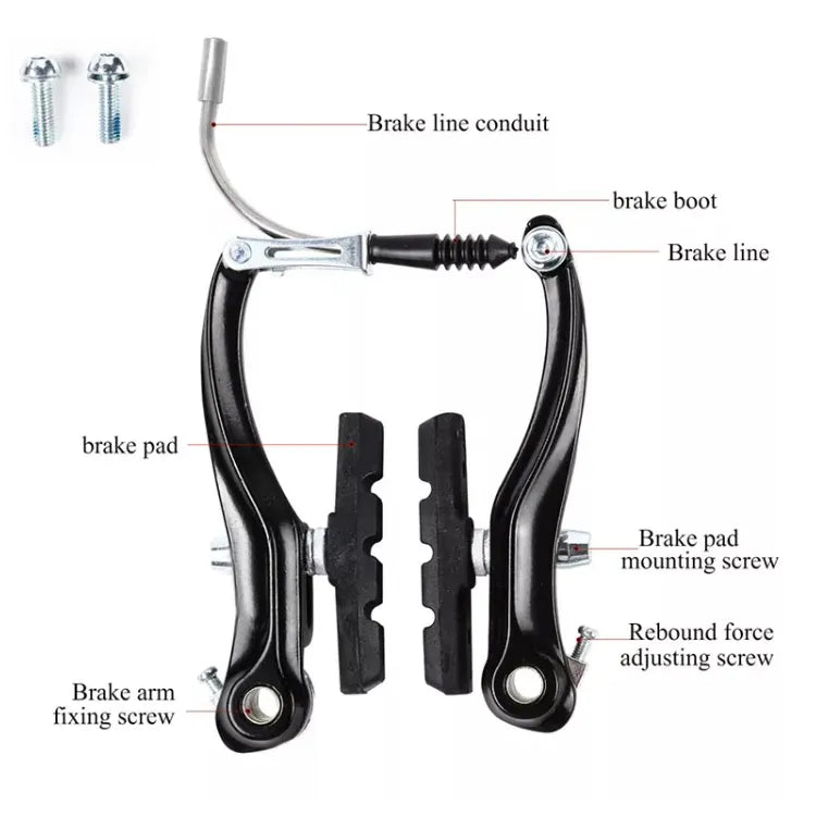 Aluminum Alloy V Brakes; Front and Rear