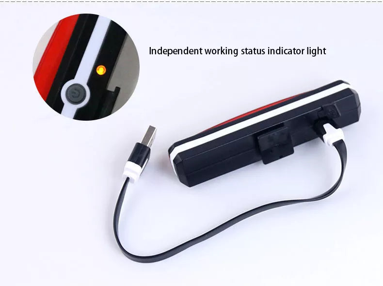 Waterproof USB Charging Bicycle Tail Light